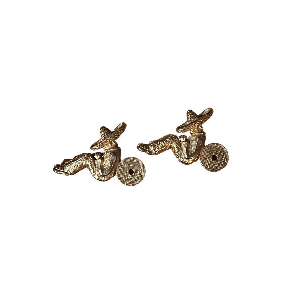 Two Unfinished Western Mexican Sombrero Men Leaning Up Against…Bolo Tie Tag DIY
